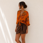 Camicia a fantasia con ghepardi