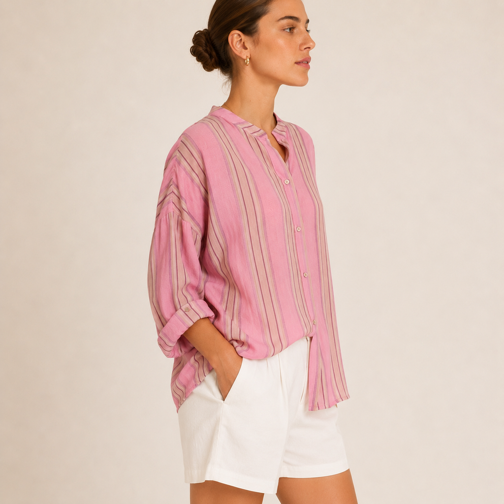 Camicia a righe orizzontali