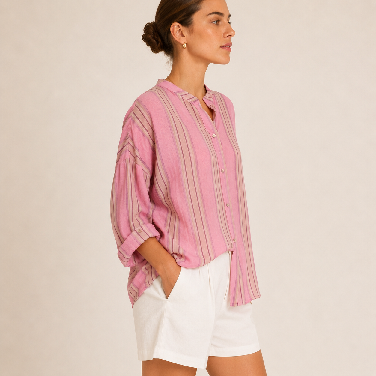 Camicia a righe orizzontali