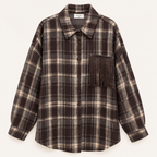 Camicia check con frange