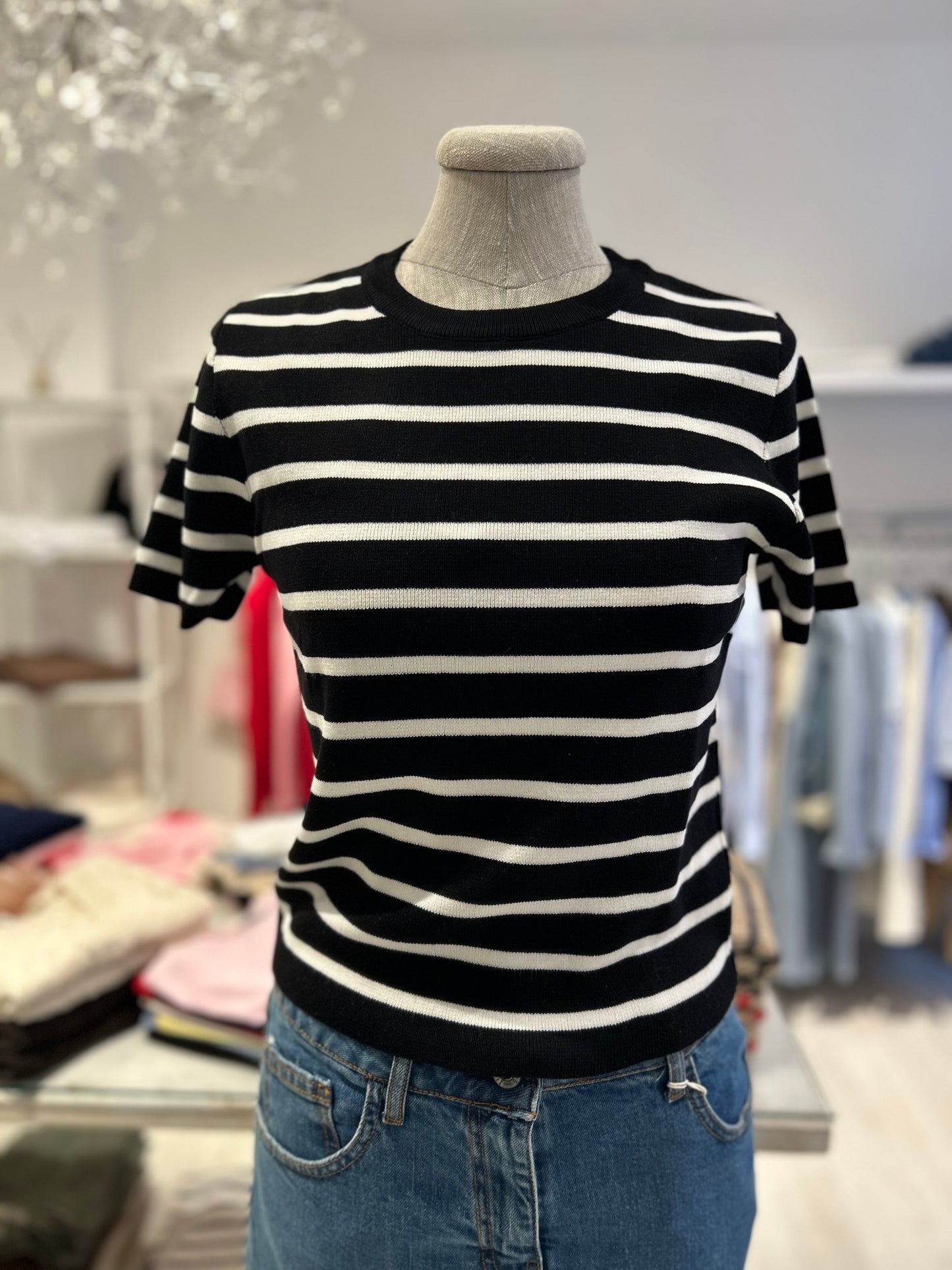 T-shirt manica corta con righe