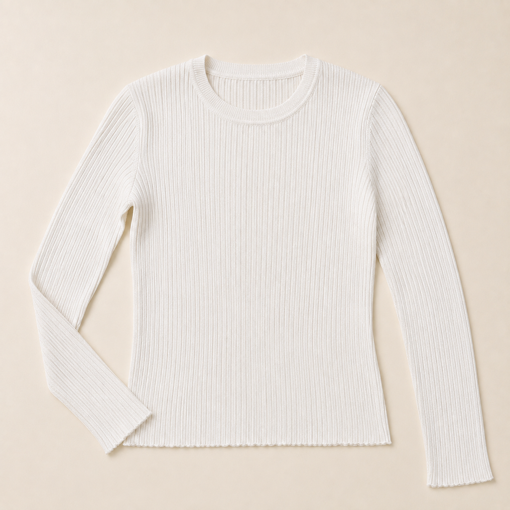 Maglia a costine con lurex
