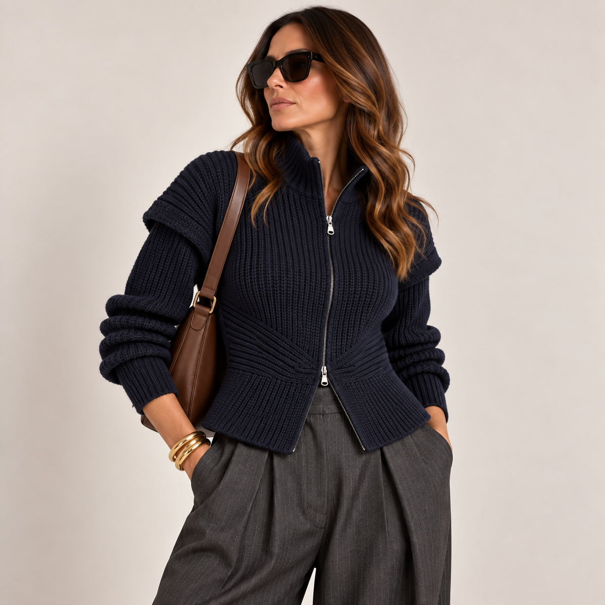 Cardigan zip