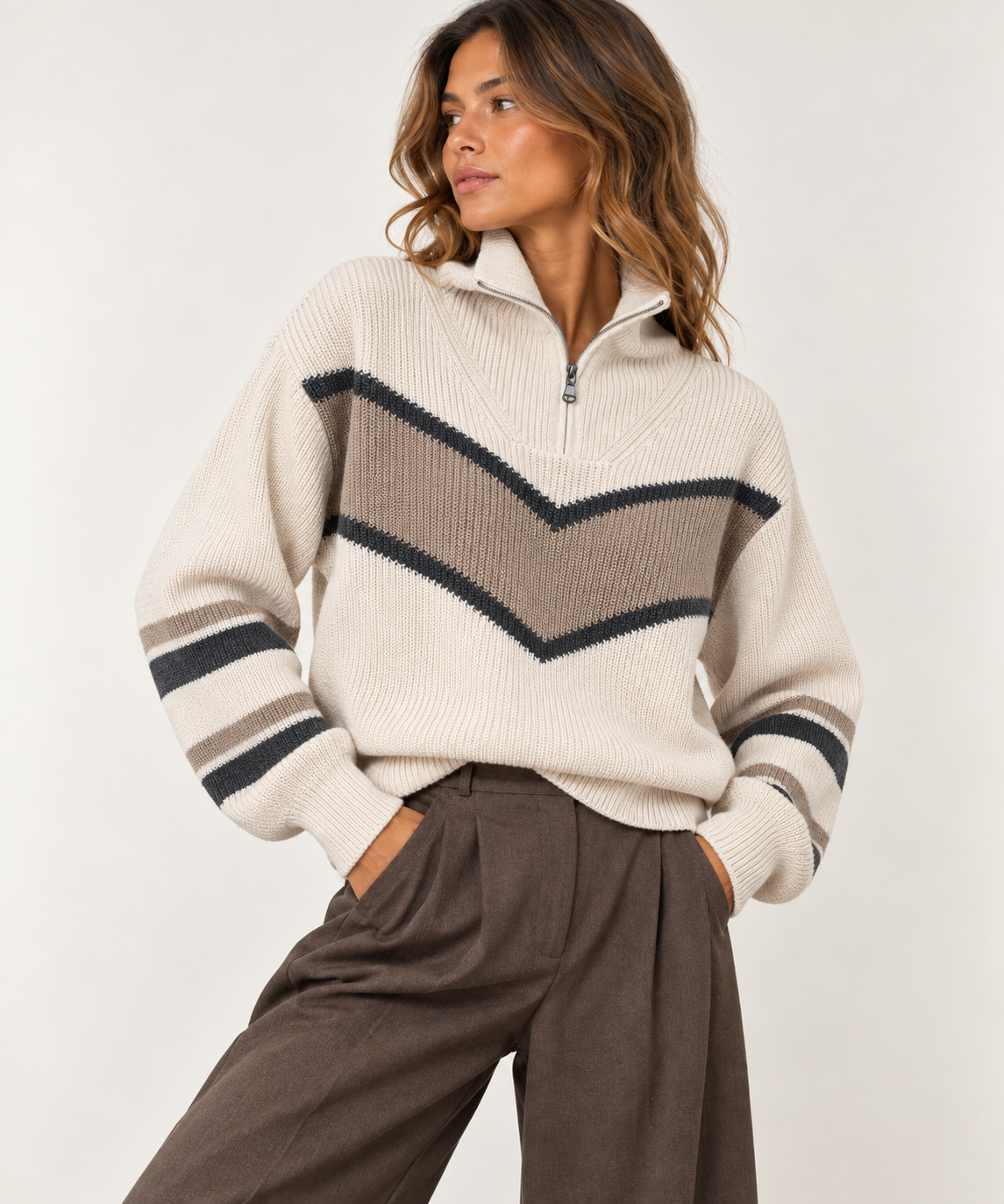 Maglia College mezza zip