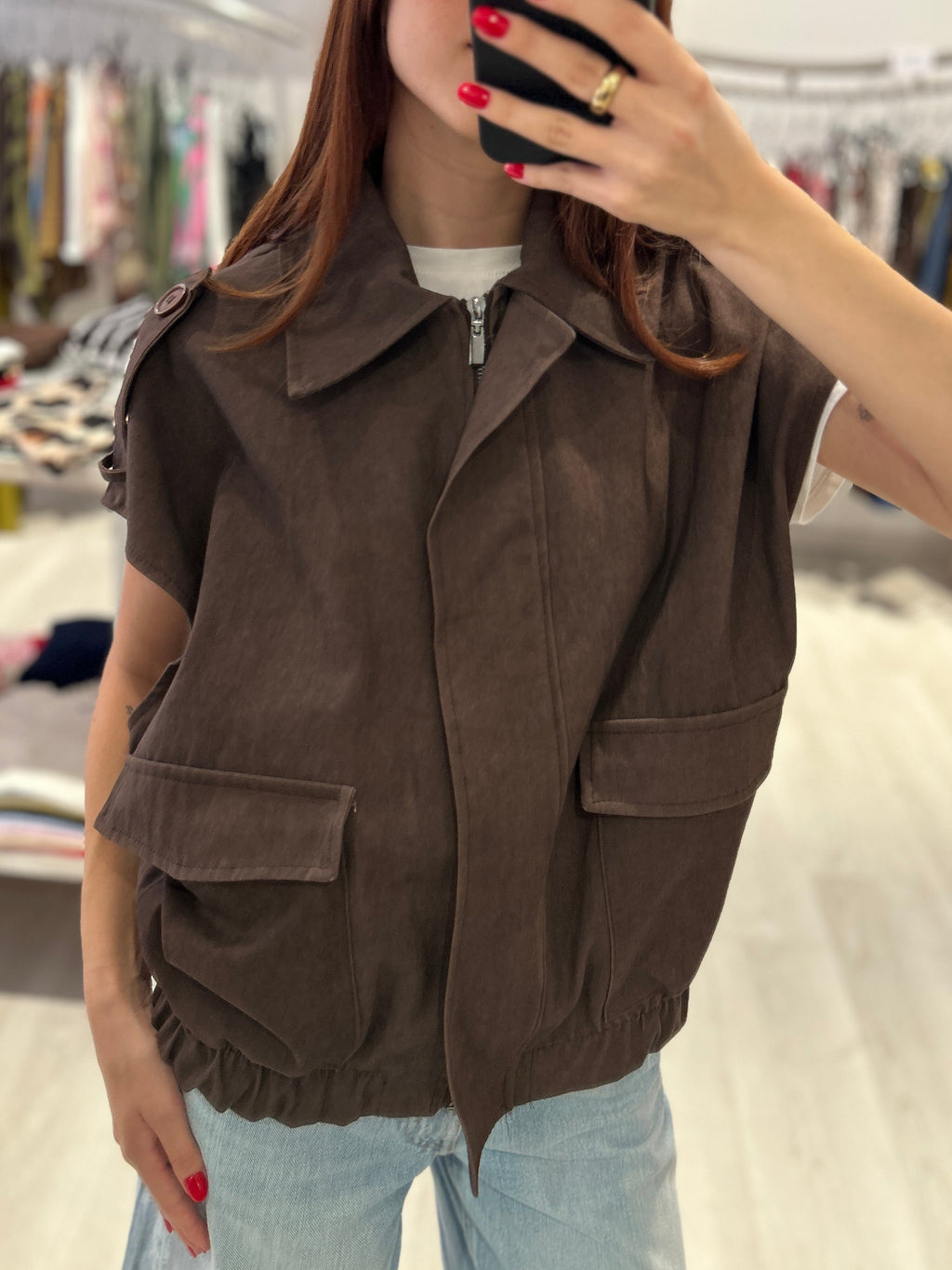 Gilet con tasche frontali