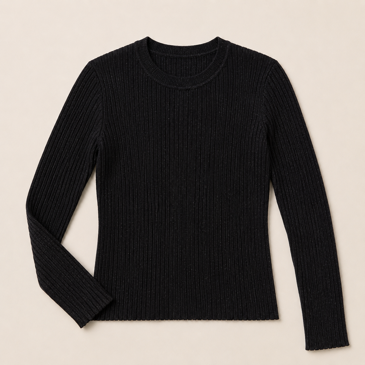 Maglia a costine con lurex