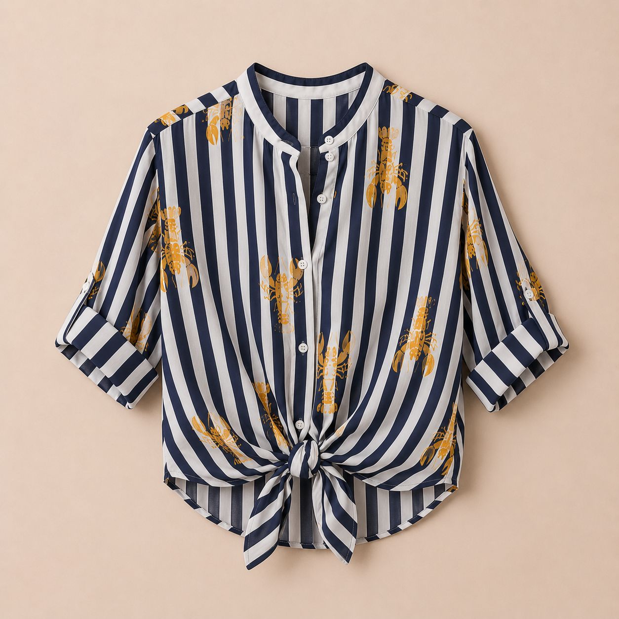 Camicia a righe con Aragosta