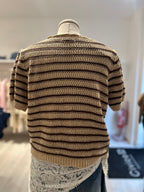T-shirt crochet a righe