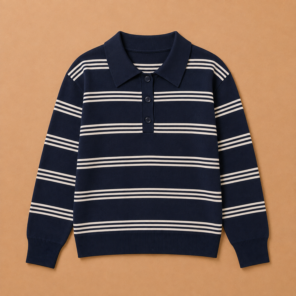 Maglia polo a righe