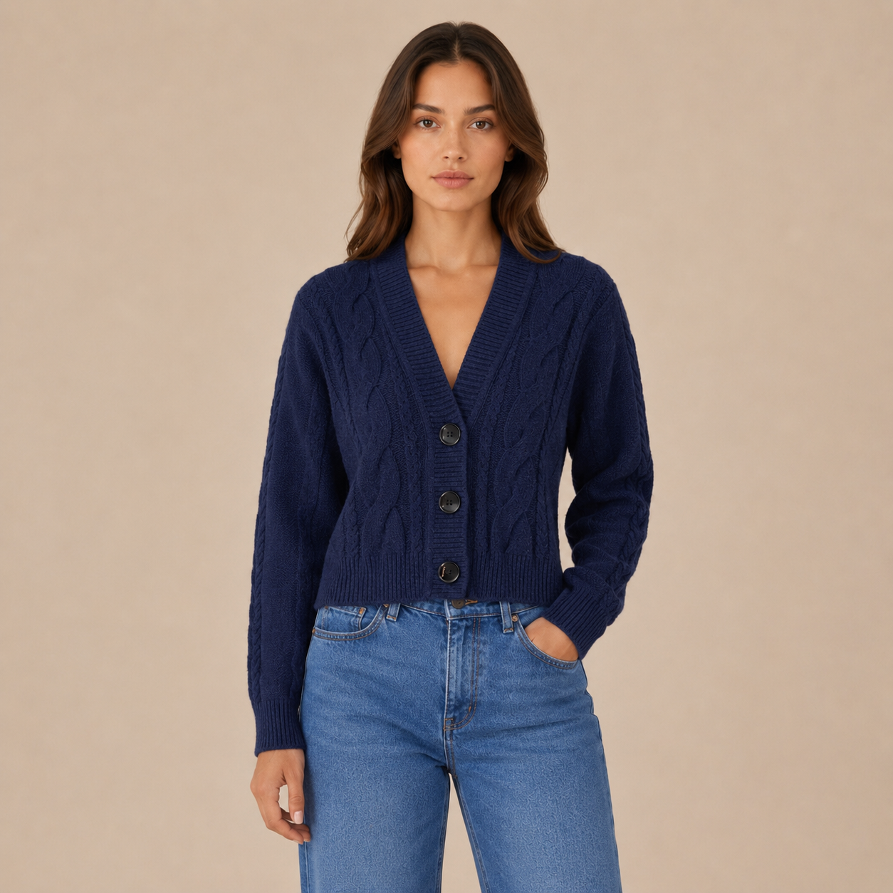 Cardigan con bottoni