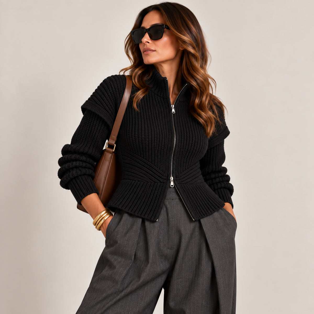 Cardigan zip