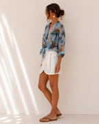 Camicia a fantasia con ghepardi