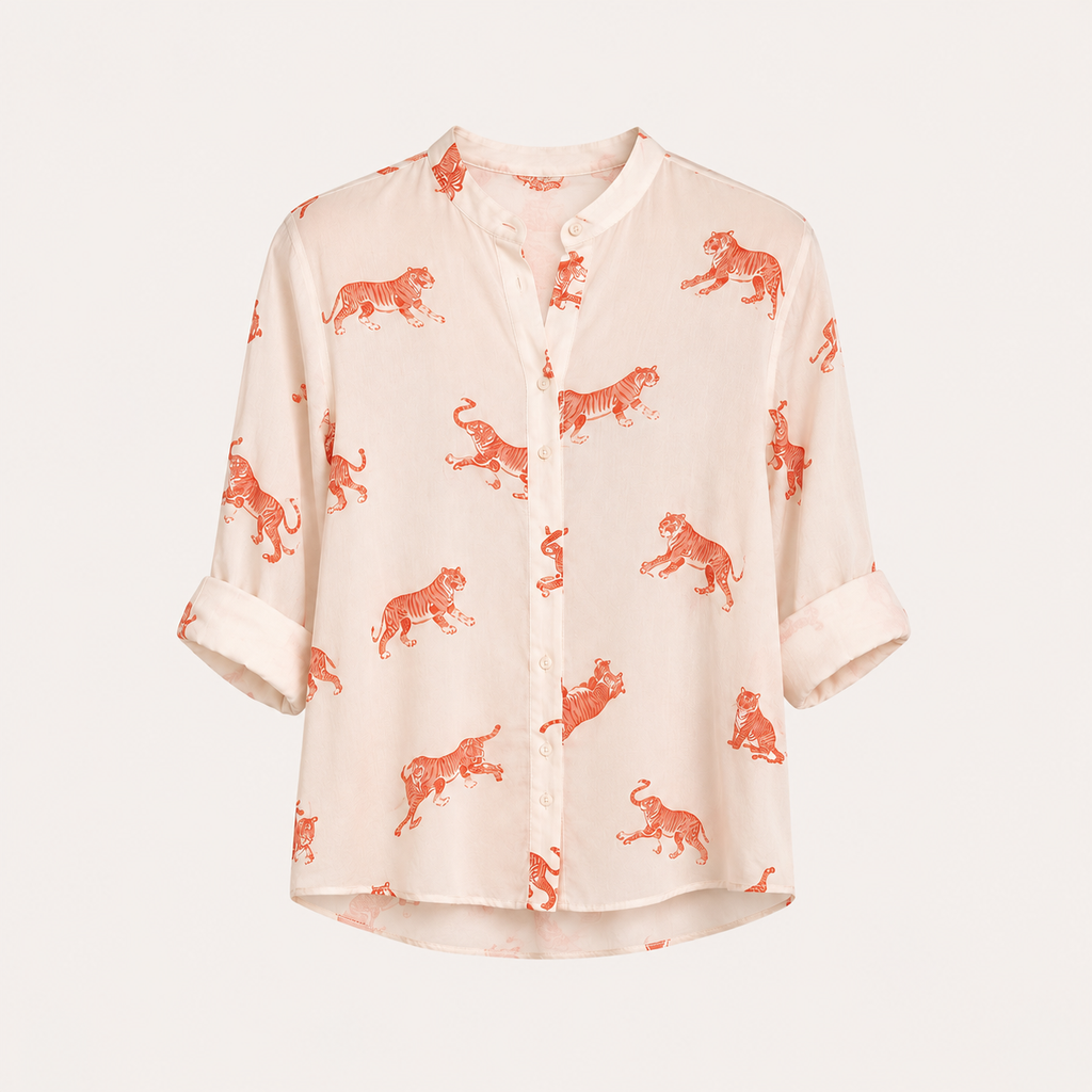 Camicia panna tigri