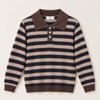Polo righe misto cashmere