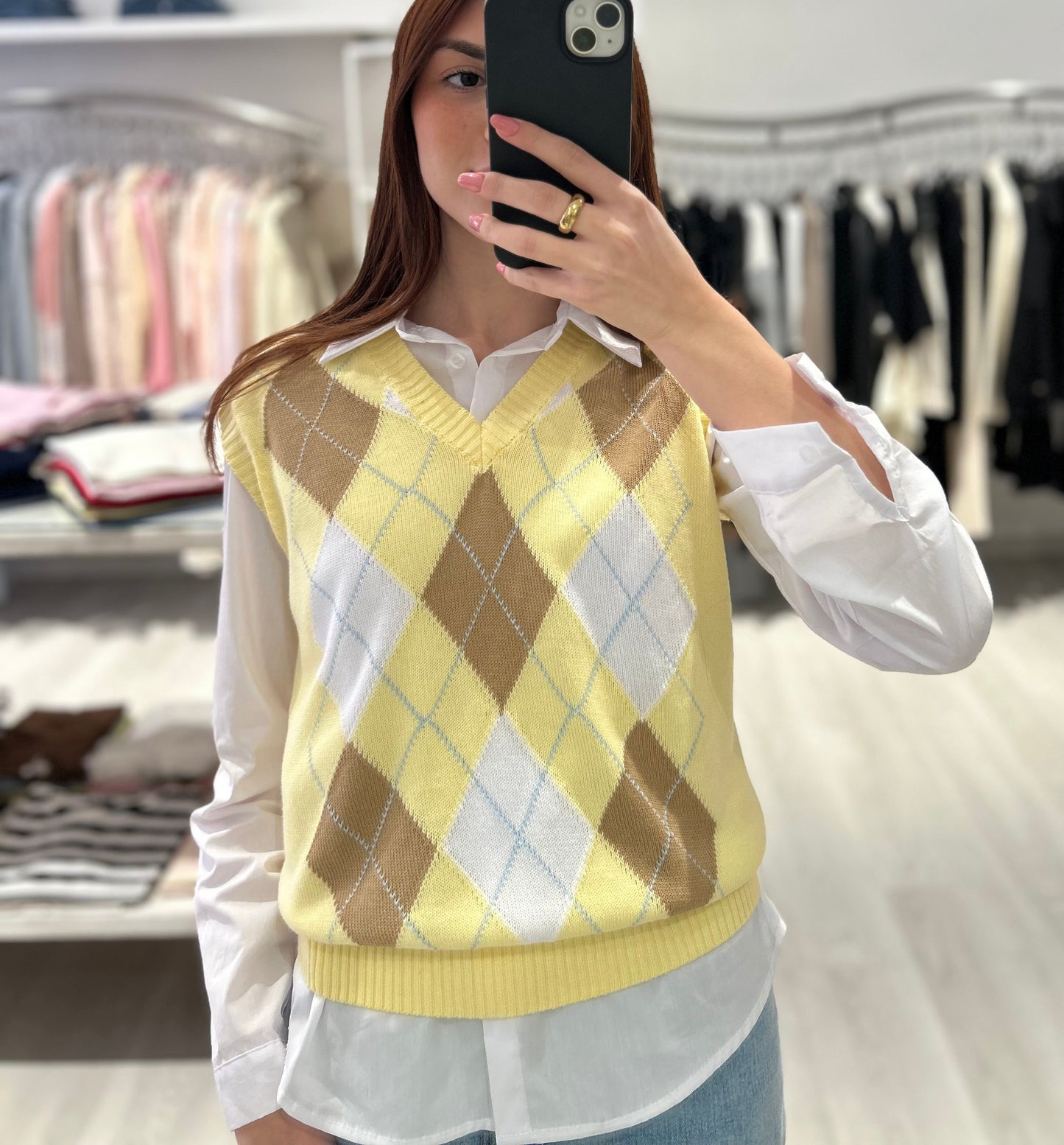 Gilet con rombi