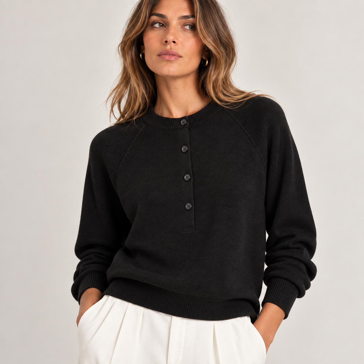 Maglia Serafino girocollo