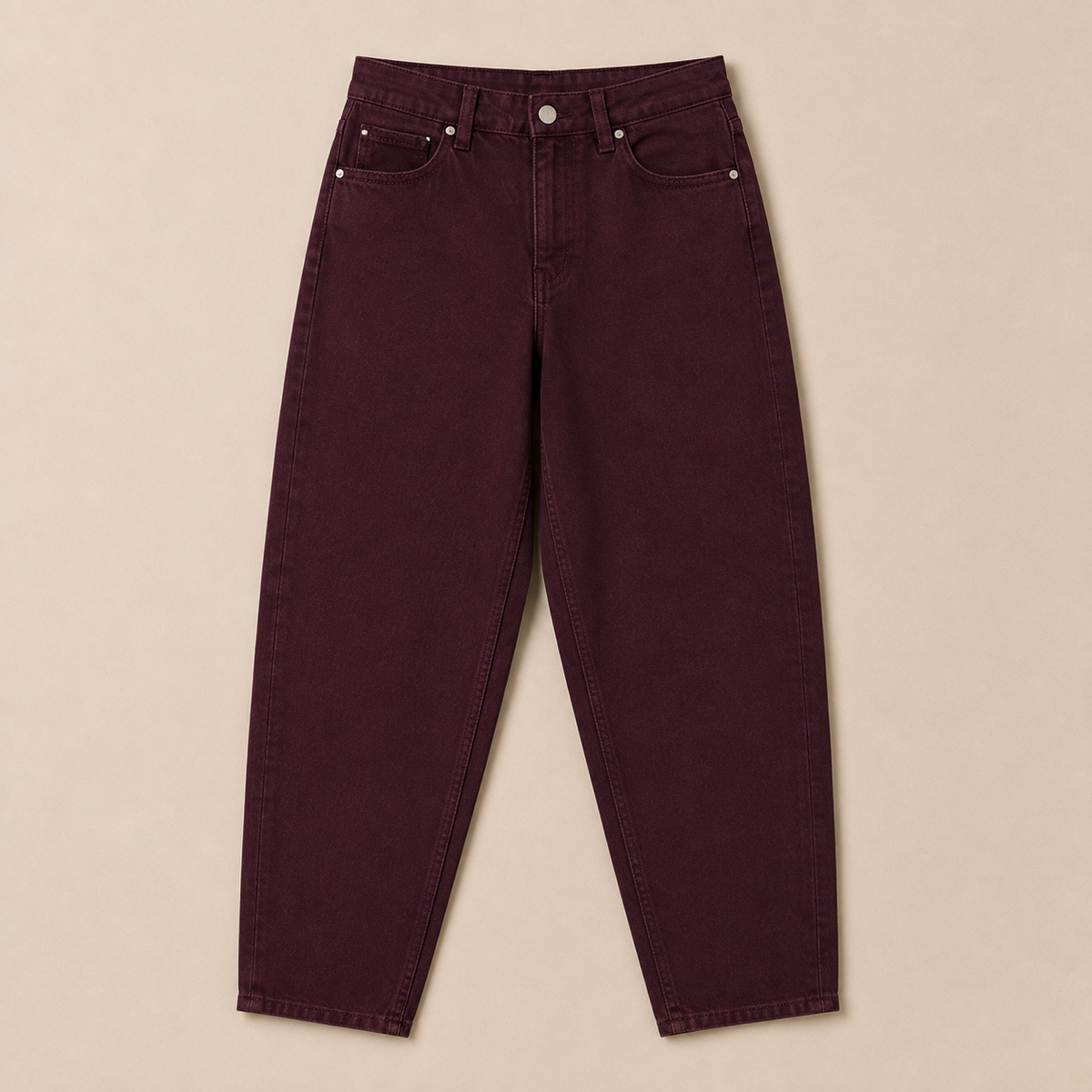 Jeans Momy melanzana