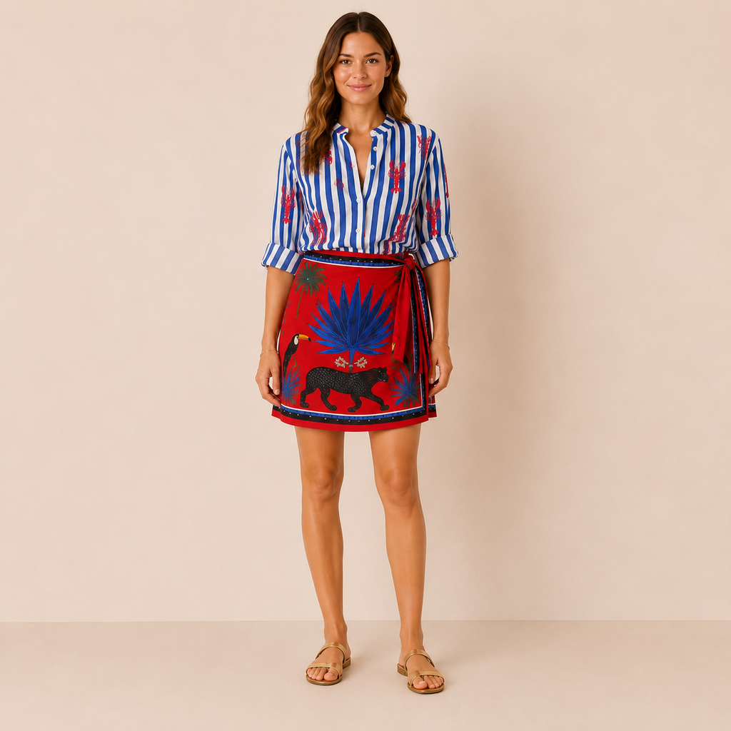 Camicia a righe con Aragosta