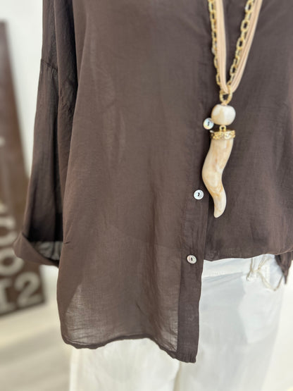 Camicia collo alla coreana