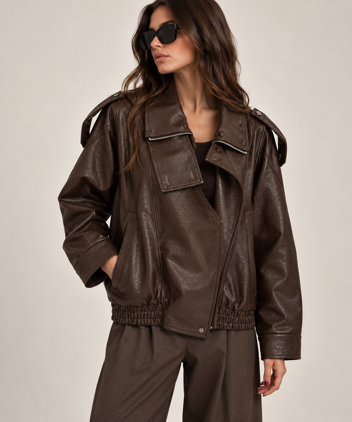 Bomber eco pelle star