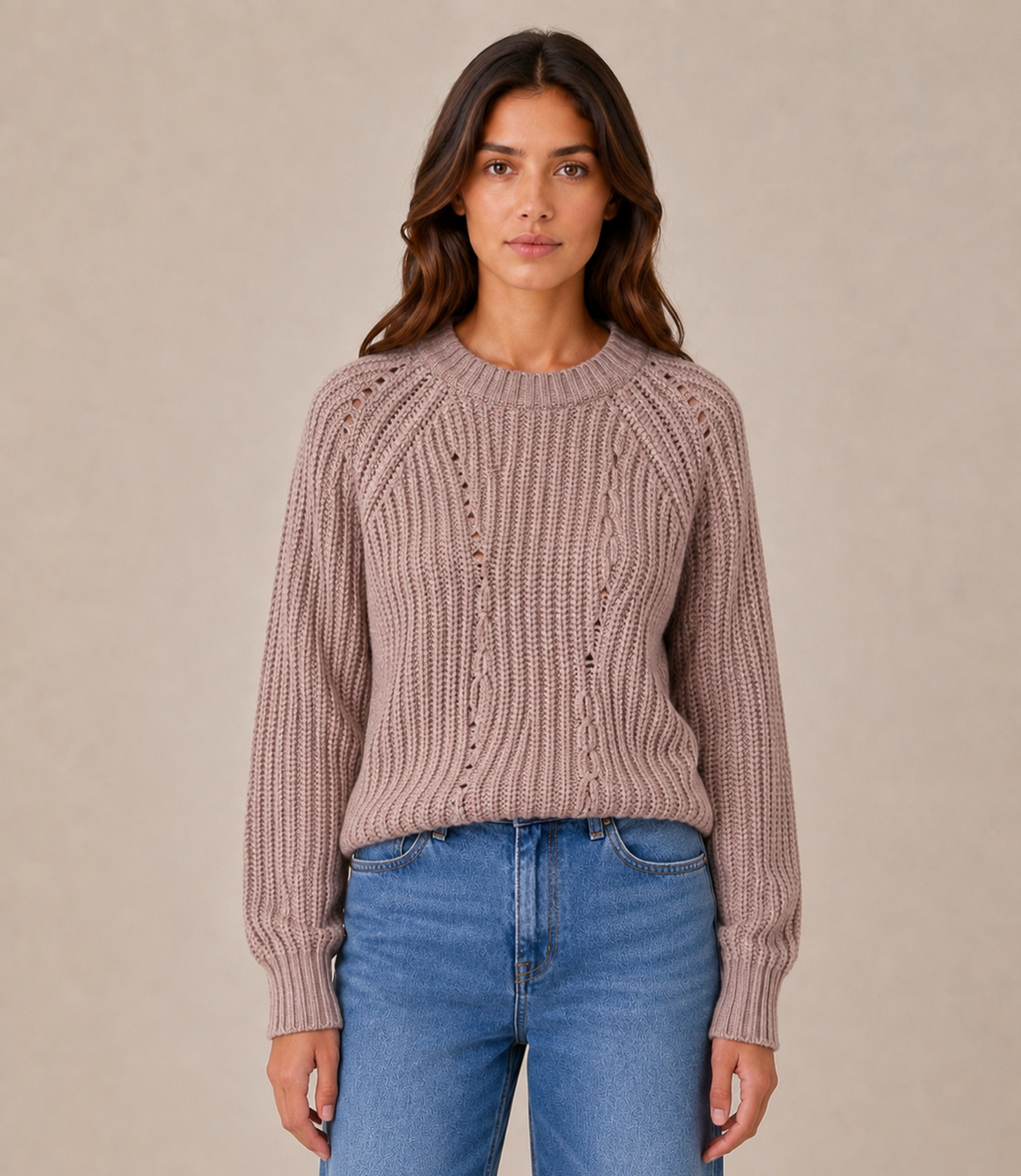 Maglione con dettagli traforati