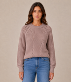 Maglione con dettagli traforati