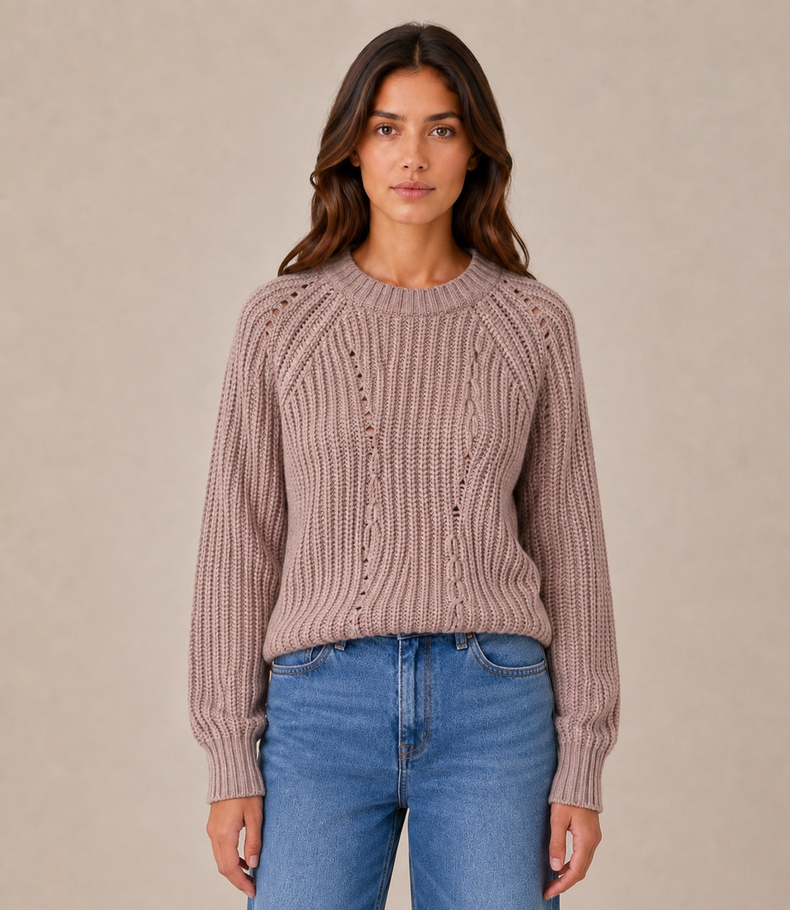 Maglione con dettagli traforati