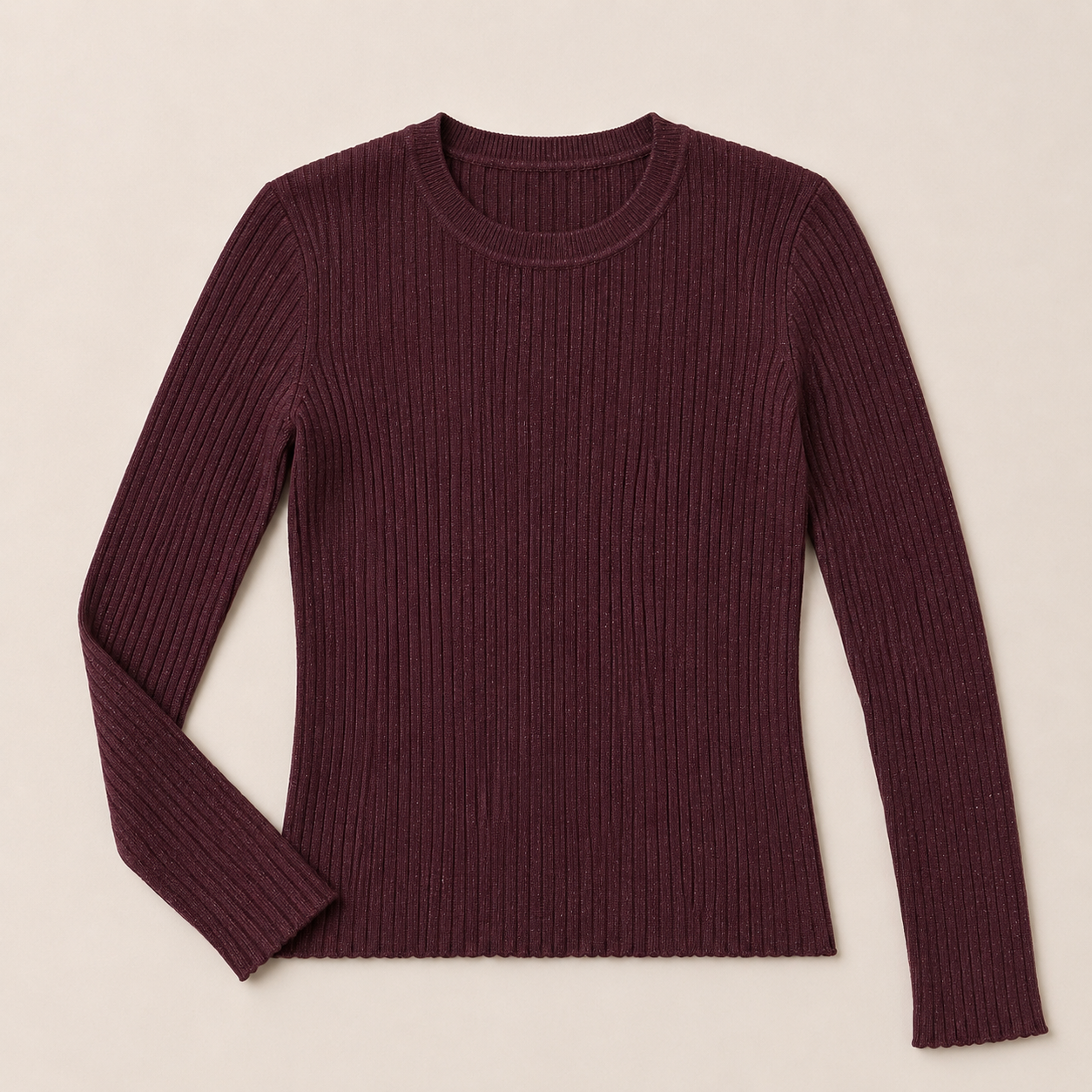 Maglia a costine con lurex