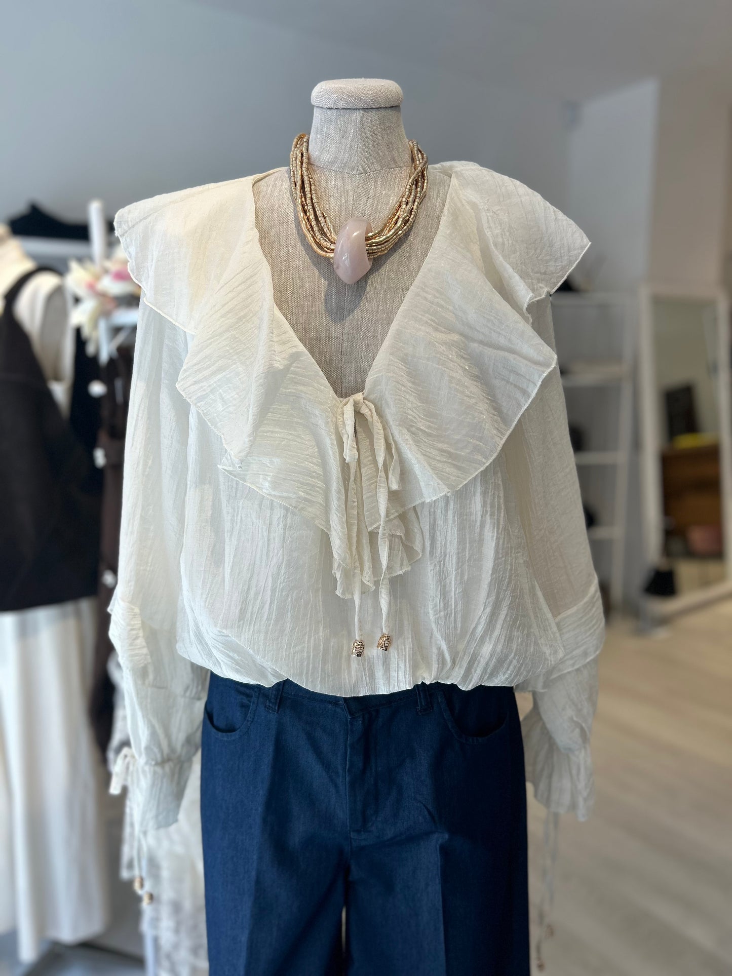 Camicia con volant