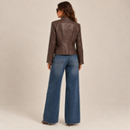 Blazer eco-pelle con borchie