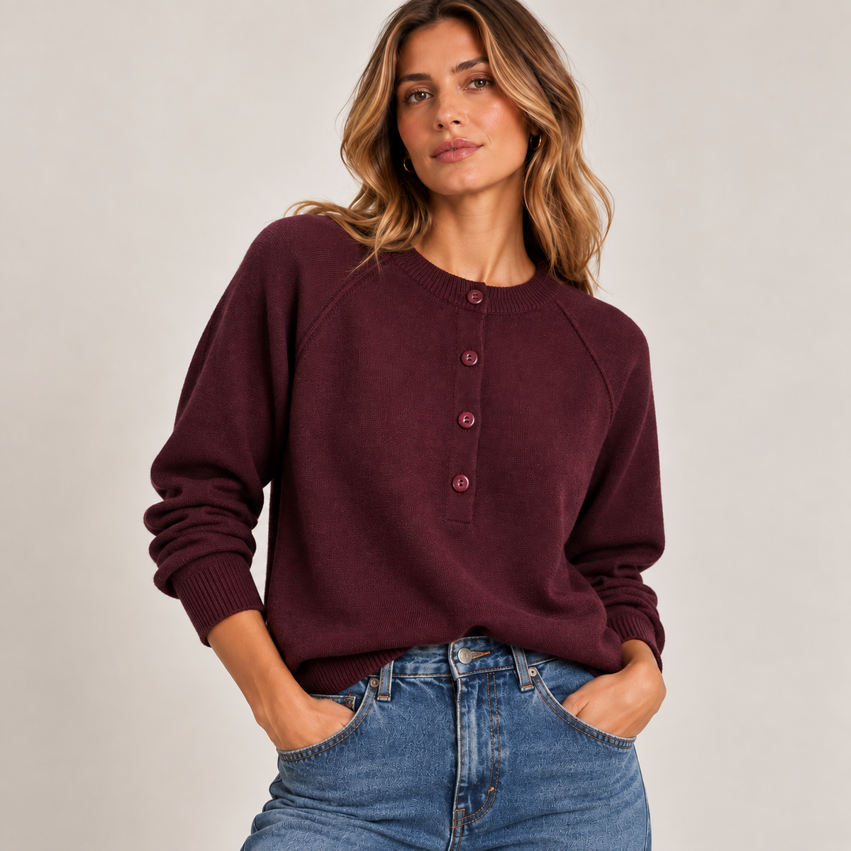 Maglia Serafino girocollo