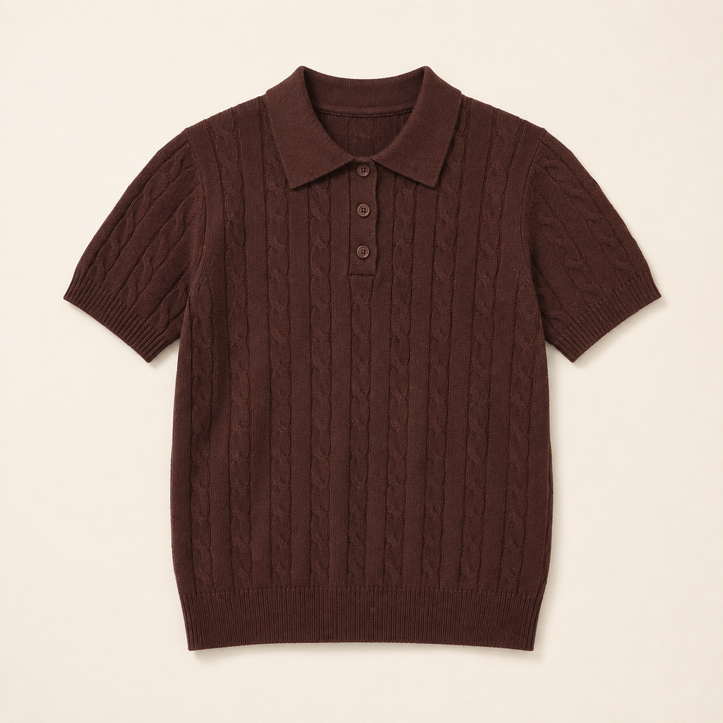 Maglia trama intreccio manica corta
