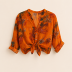 Camicia a fantasia con ghepardi