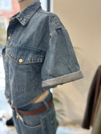 Camicia jeans manica corta