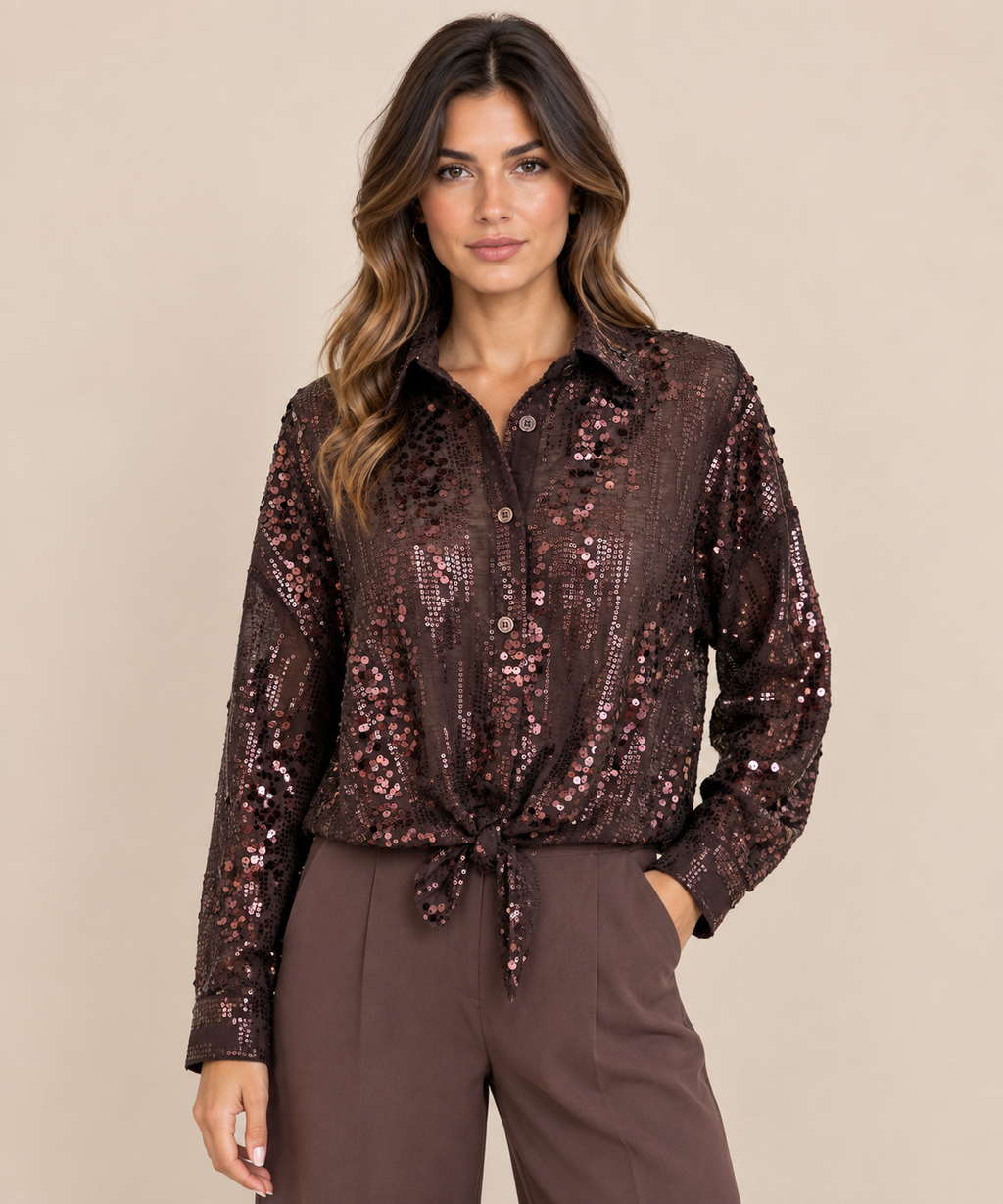Camicia paillettes