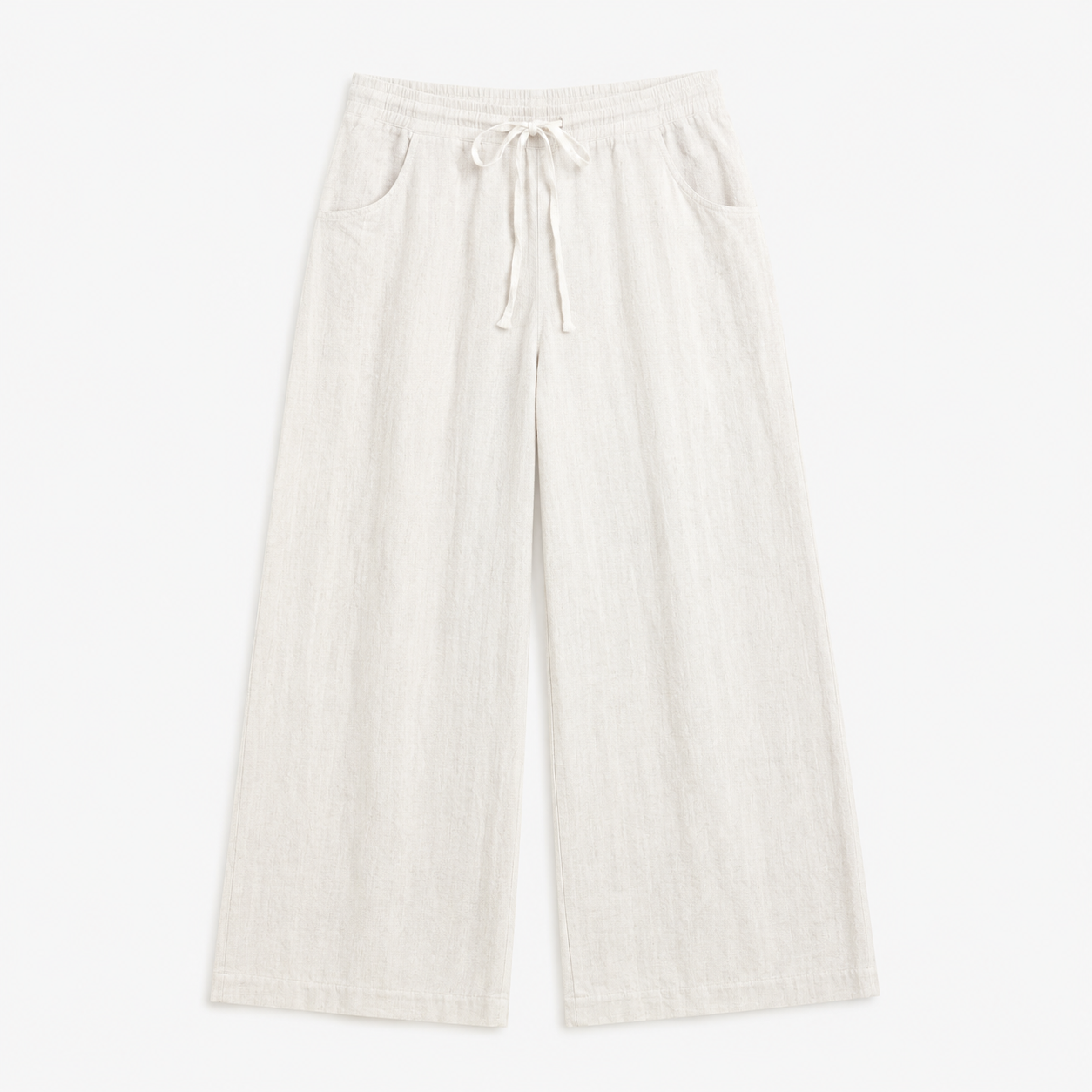 Pantalone lino con fiocco