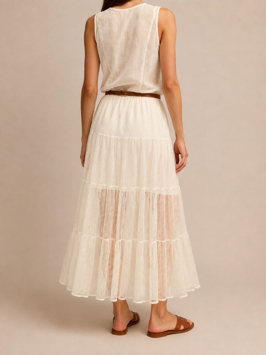 Gonna in pizzo e tulle