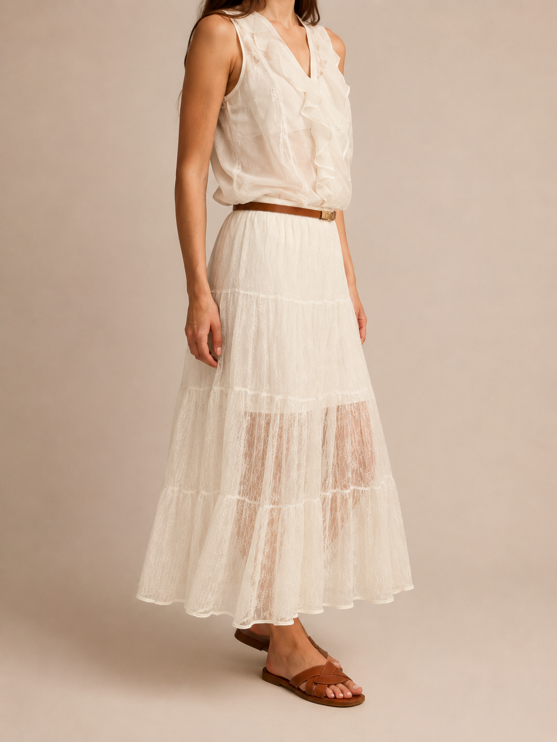 Gonna in pizzo e tulle
