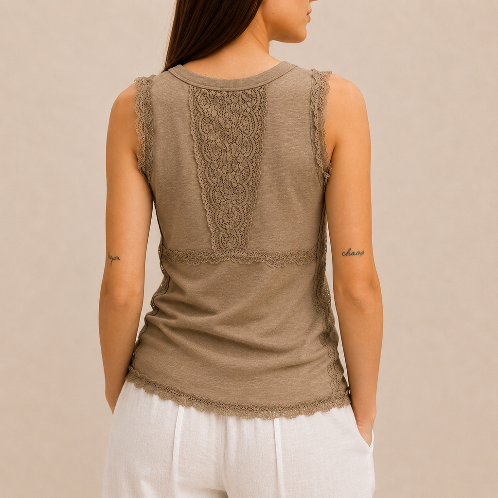 Canotta con pizzo