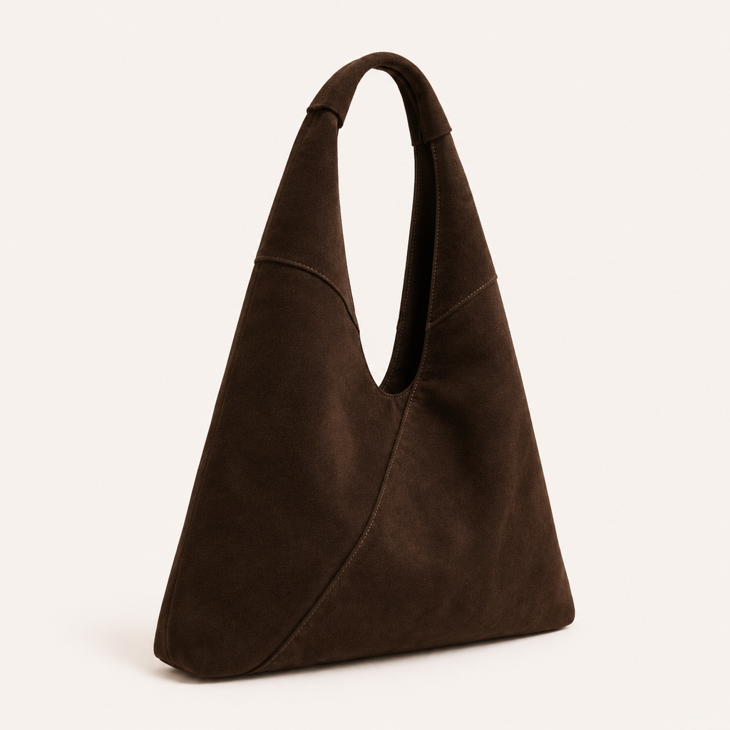 Borsa a spalla scamosciata