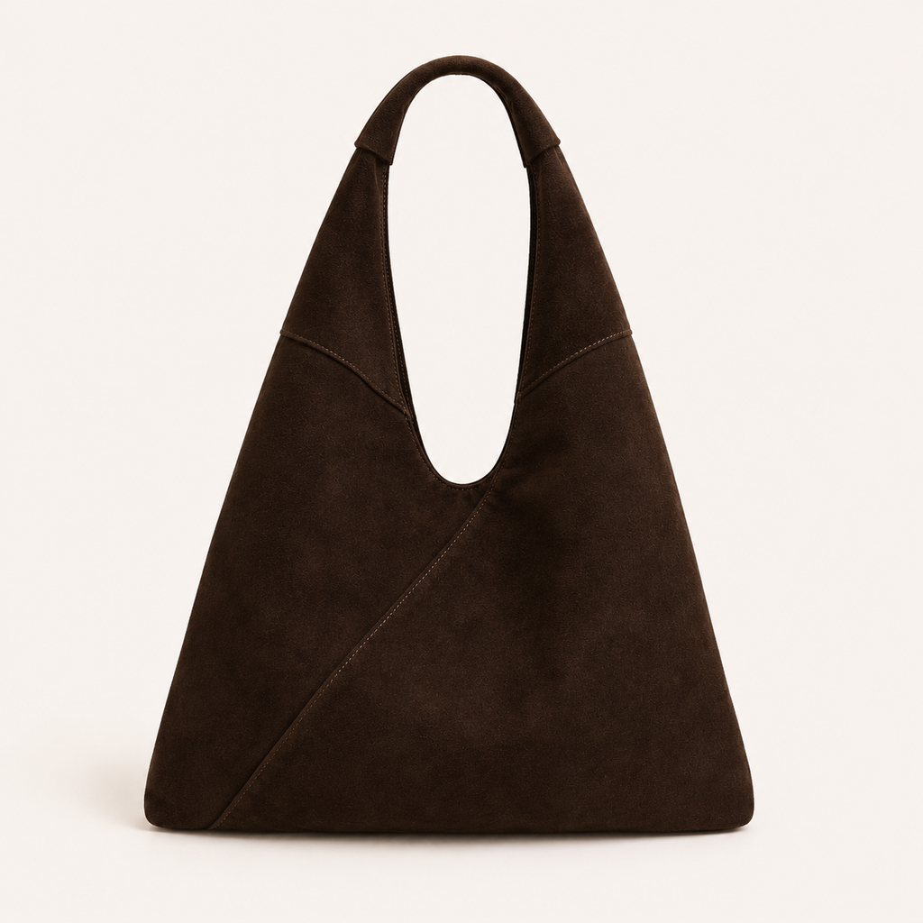 Borsa a spalla scamosciata