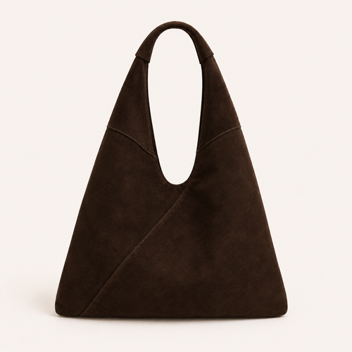 Borsa a spalla scamosciata