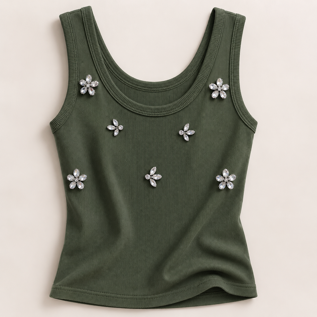 Top con strass