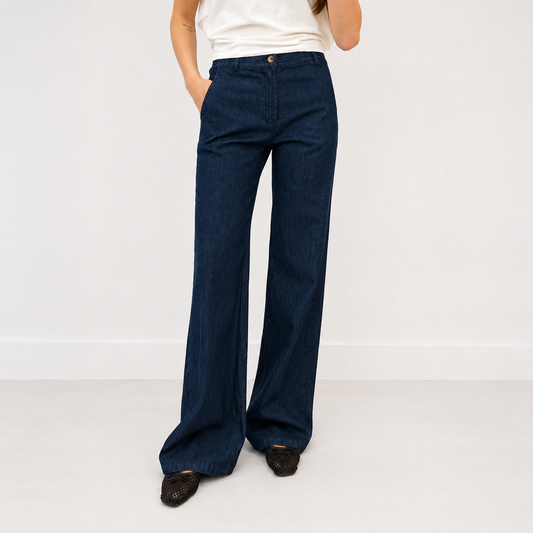 Pantalone palazzo con elastico