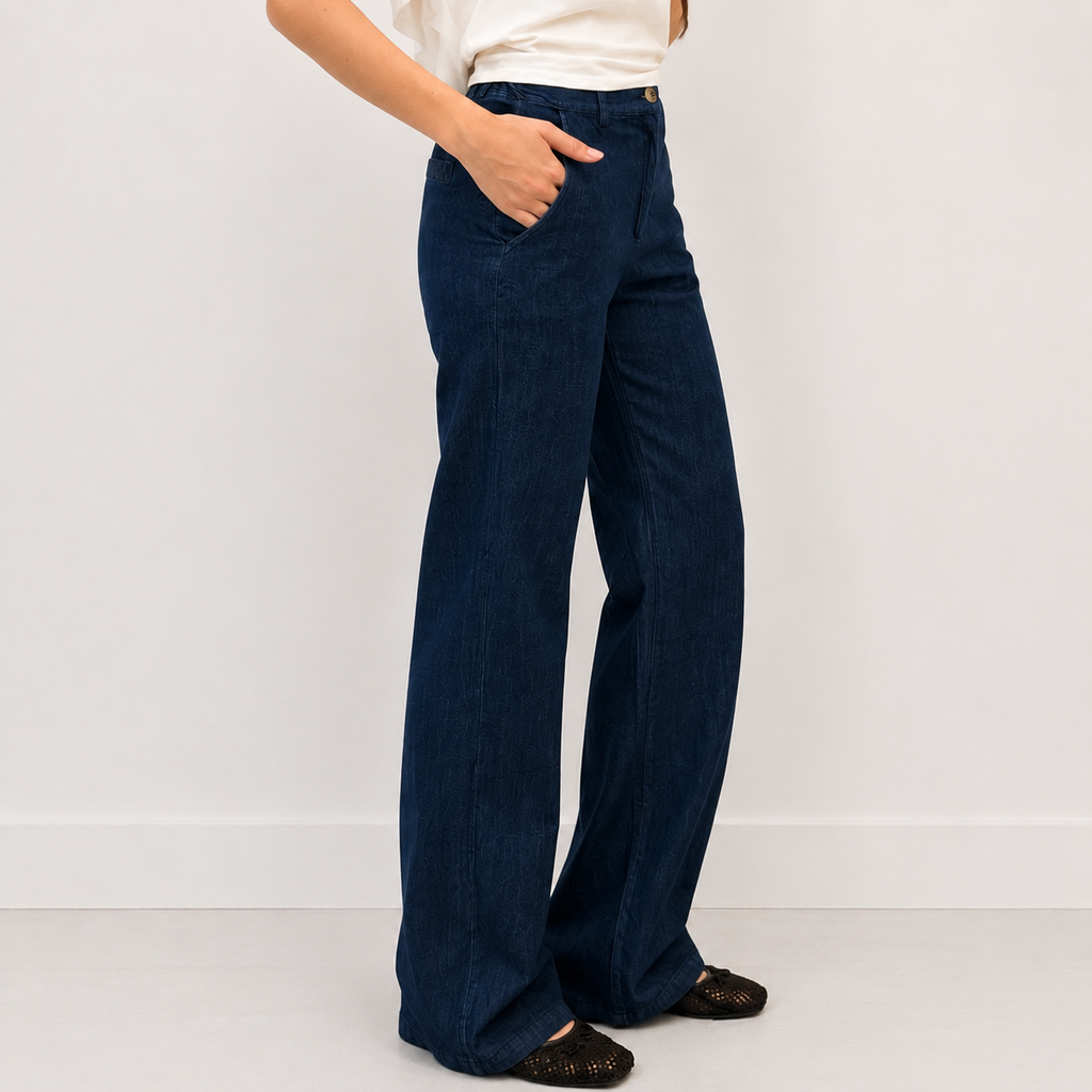 Pantalone palazzo con elastico