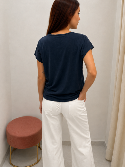 T-shirt collo a V
