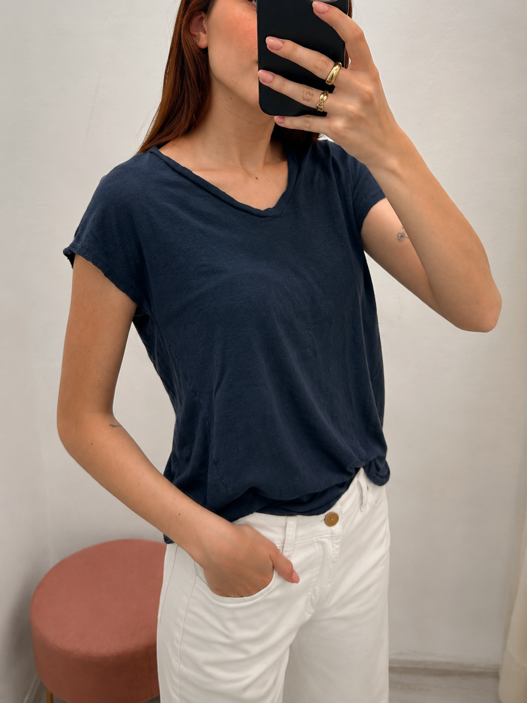 T-shirt collo a V
