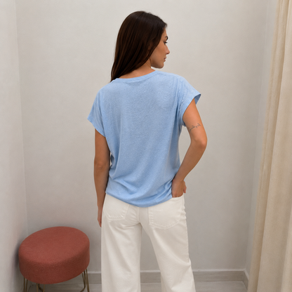 T-shirt collo a V
