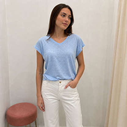 T-shirt collo a V