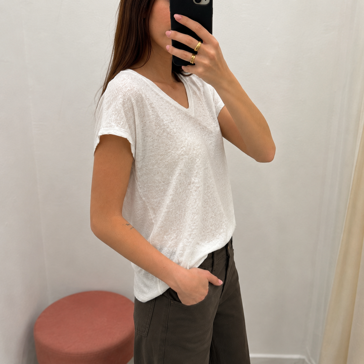 T-shirt collo a V